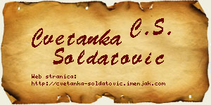 Cvetanka Soldatović vizit kartica